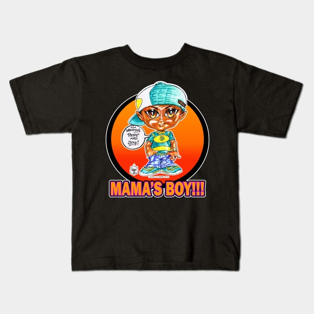 MAMA'S BOY Kids T-Shirt by DHARRIS68